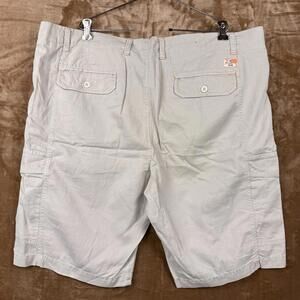 Tommy Bahama Cargo Shorts Sz 42 Tan Flex Waist Island Zone Outdoor Linen Casual
